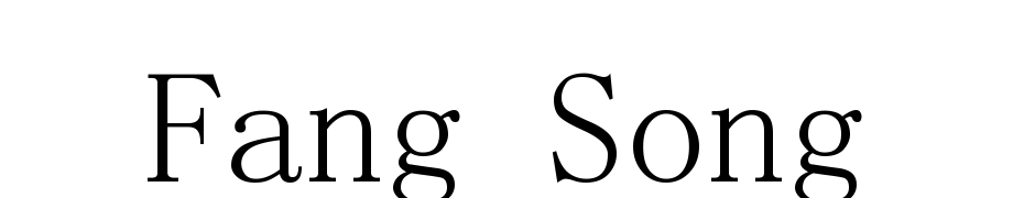 Fang Song Font Download Free
